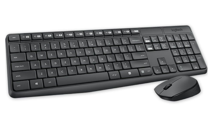 Teclado + Mouse Logitech Wir Mk235 Grey