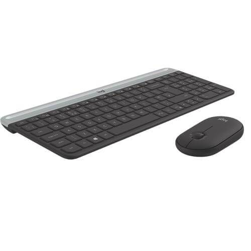 Teclado+Mouse Logitech Wir Mk470 Slim Black