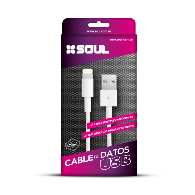 Cable Soul Microusb /tipo C/ Iphone1mt Soul (colores Variados)