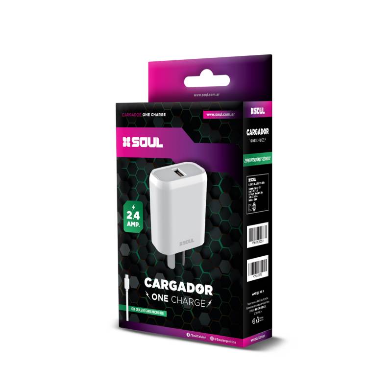 Cargador Soul One Charge Micro Usb