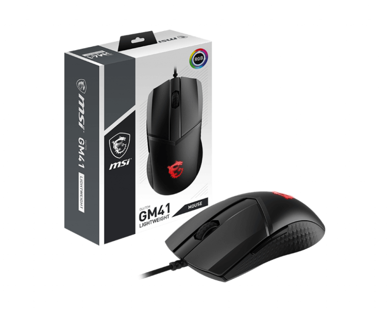 Mouse Msi Clutch Gm41 Rgb Ultraliviano 16000Dpi