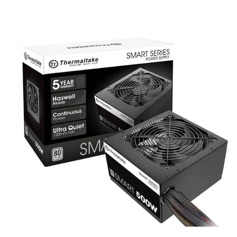 Fuente Thermaltake Smart 500W White 80 Plus