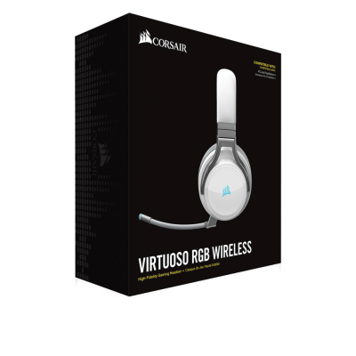 Auricular Virtuoso Corsair Wireless Rgb Hifi Gaming White