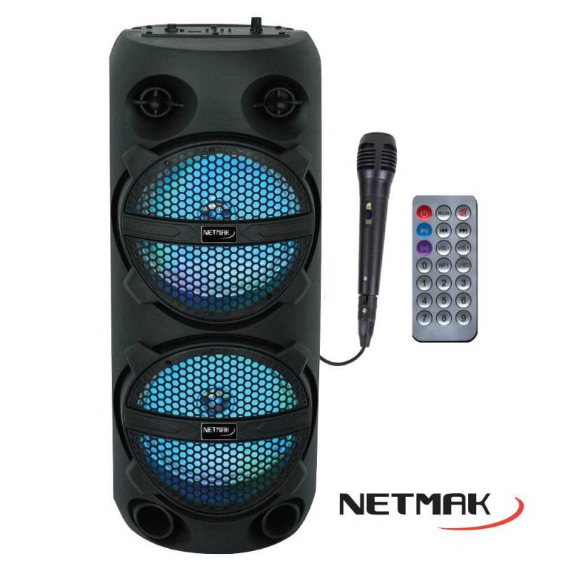 Parlante Bluetooth Karaoke 6,5 X2 Con Microfono (Nm-Pariseo)