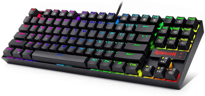 Teclado Usb Gamer Mecanico Redragon K552 Kumara Negro Rgb (K552-Rgb) Switch Azul