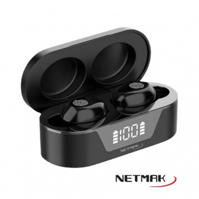 Auricular Bluetooth Touch C/display Netmak (nm-biza) Negro