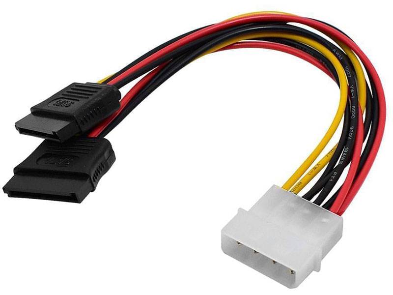 Cable Power Sata Doble De 20 Cm Nisuta