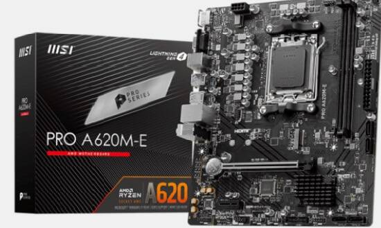 Mother Msi Pro A620M-E Ddr5 Am5 (Series 7000/8000)