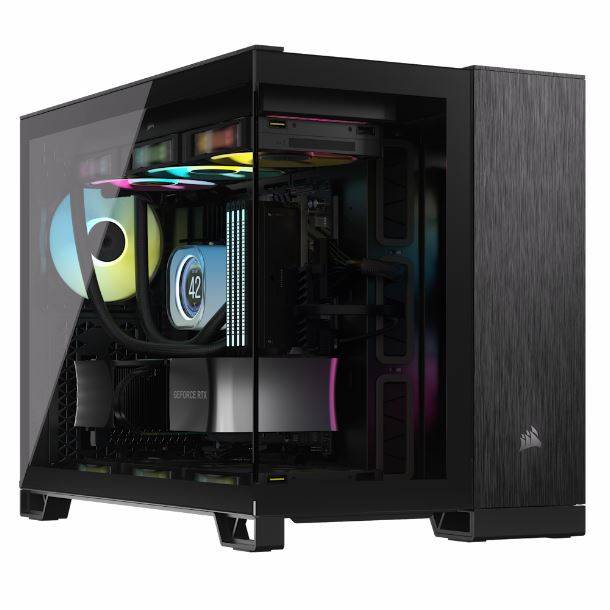 Gabinete Corsair 2500X Tg Mid-Tower Dual Chamber Black