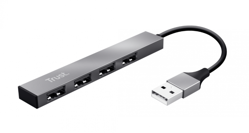Trust Halyx Mini Hub Usb 4 Puertos Aluminio