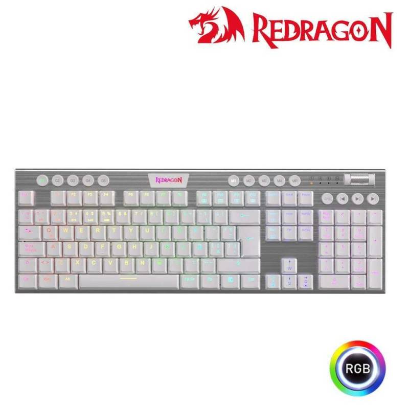 Teclados Redragon Horus Fs White Red Switch Spanish Cableado  K619W-Rgb-Sp