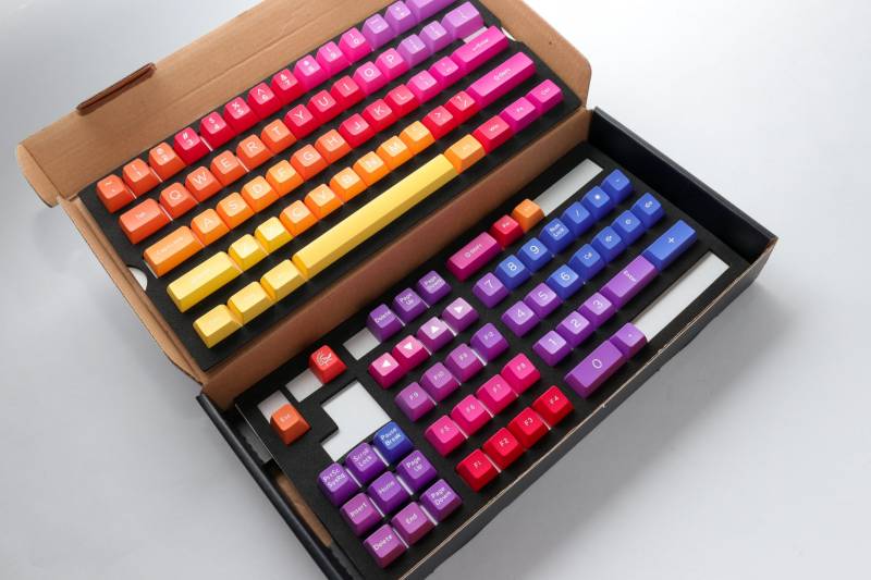 Ducky Keycap Set Afterglow Sa Us Abs Seamless Double Shot