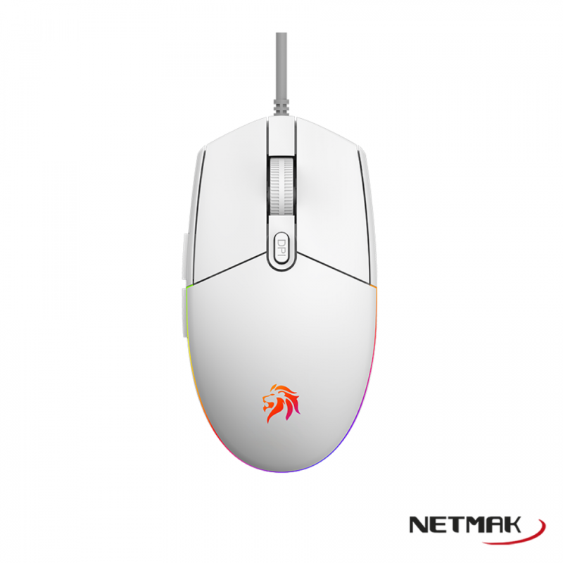 Mouse Usb Gamer Netmak Expert Blanco (Nm-Expert-W)