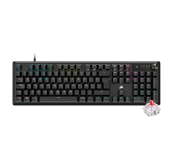 Teclado Corsair K70 Rgb Core Mecanico Red Black