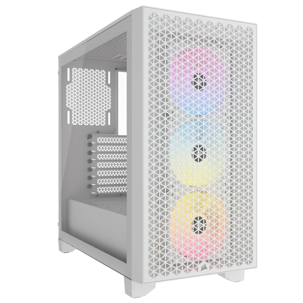 Gabinete Corsair 3000D Rgb Airflow Mid-Tower Tg Rgb Fan X3 White