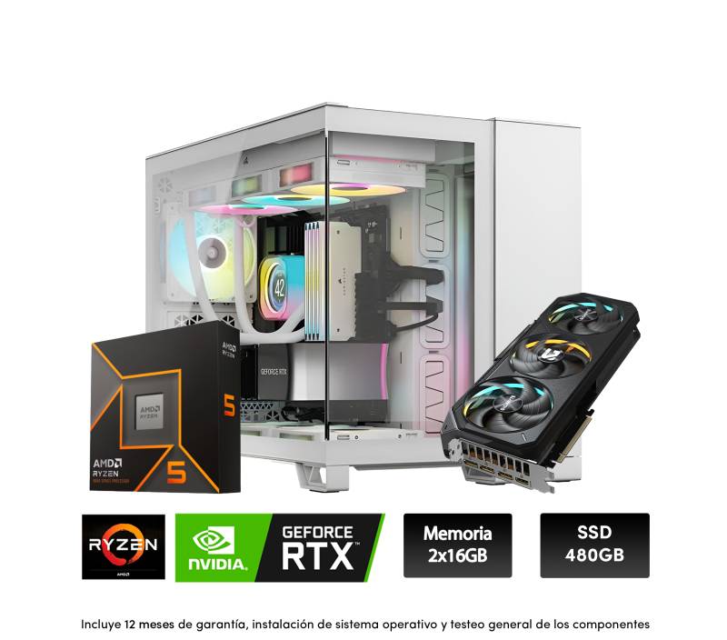 Pc Gamer R5 9600X, 2X16Gb , 750W, Rtx 5070, Corsair 2500, B850, Ssd 480