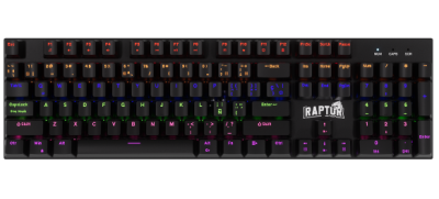 Teclado Raptor Fireclaw M104 Mecanico Retroiluminado Switch Red Outemu