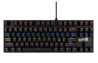 Teclado Raptor Fireclaw M87 Mecanico Retroiluminado Switch Red Outemu