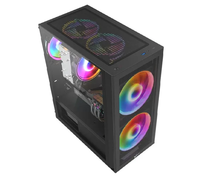 Gabinete Gamer Formula V Air Power G5 Duo Black  (Atx/Matx/Itx + 3 Fans Frgb)