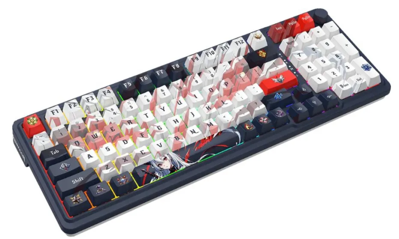 Teclados Redragon Eisa - K686Ak-Rgb-Pro En - Negro Y Blanco  Anime