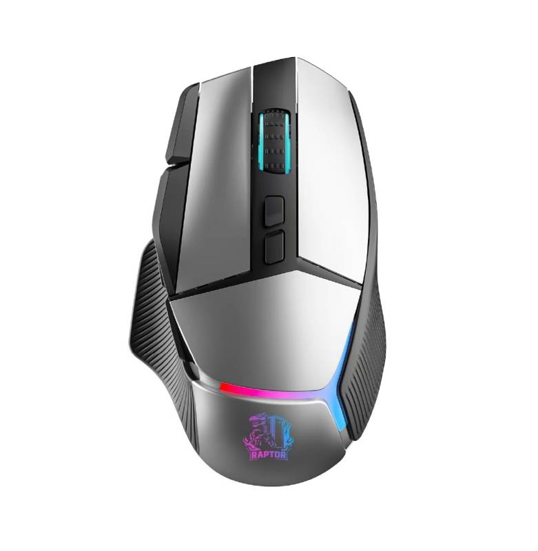 Mouse Gamer Raptor Storm Grip Wireless 9 Botones 24000Dpi Retroiluminado