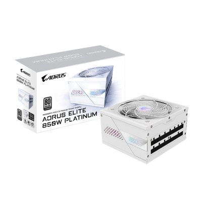 Fuente Gigabyte 850W 80 Plus Platinum Aorus Elite Full Modular Pcie 5.0 White
