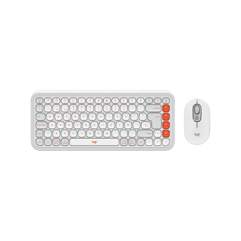 Teclado+Mouse Logitech Pop Icon White