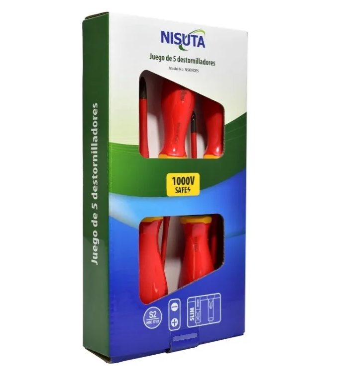 Kit De Destornillador De 1000V 5Piezas Nisuta 1 (Nskvde5)