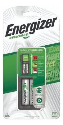 Cargador De Pila Energizer Recargable Mini Aa-Aaa (Ch2Pc4) Incluye 2 Pila Aa Rec