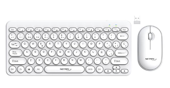 Teclado + Mouse Inalambrico Netmak Blanco (Nm-Kb850-W)