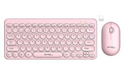 Teclado + Mouse Inalambrico Netmak Rosa (Nm-Kb850-P)