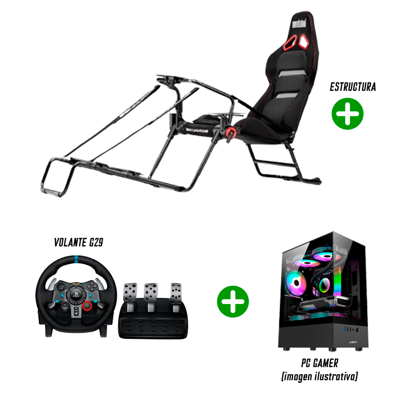 Formula Lite Pro  + G923 Trueforce + Pc Gamer (R5 8400F - Rtx 5060 8Gb - 16Gb Ram - Ssd 480)