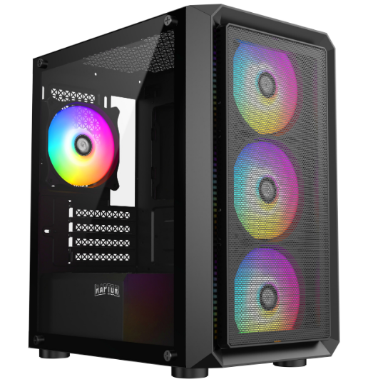 Gabinete Raptor Infinity Mesh Tg X2 Mid-Tower Rgb Fan X4
