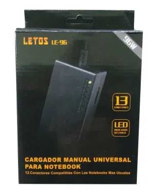 Cargador Notebook Universal Letos 12V A 24V 90W C/Conector C