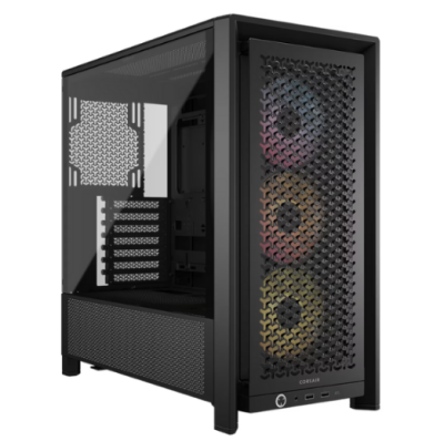 Gabinete Corsair 4000D Frame Rs Argb Mid-Tower Fanx3 Black