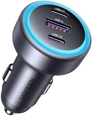 Adaptador De Auto Carga Rapida Pd 30W Qc 3.0  Usb Y Usb C Iey