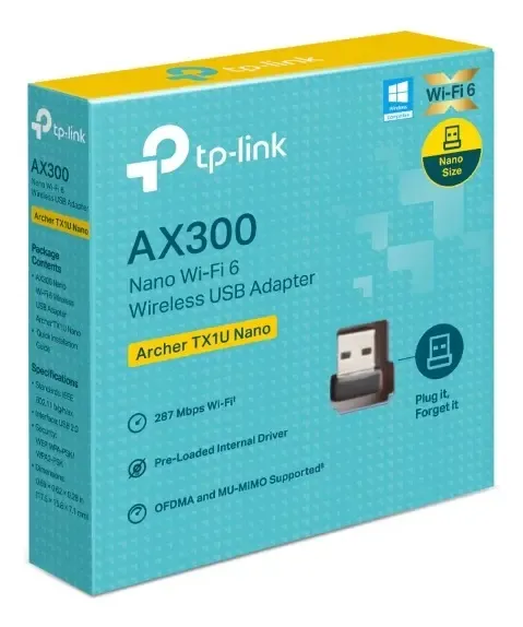 Archer Tx1U Nano P.redw Usb Ax300 Wifi 6