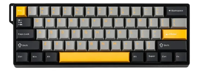 Aula Win60He Max Dark Grey/Light Grey/Yellow Sw Wing Chun Teclado