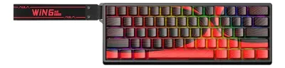 Aula Win60He Max Black Red Swirl Sw Wing Chun Teclado Mecanico 60%