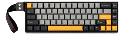 Aula Win68He Max Black Grey Yellow Sw Wing Chun Teclado Mecanico En