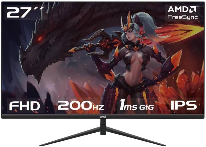 Monitor Gamer Raptor Hawk Eye 27 Frameless Ips 200Hz 1Ms Hdmi