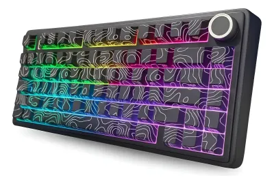 Aula F75 Black Contour Line Wireless 75% Rgb Sw Star Vector Teclado