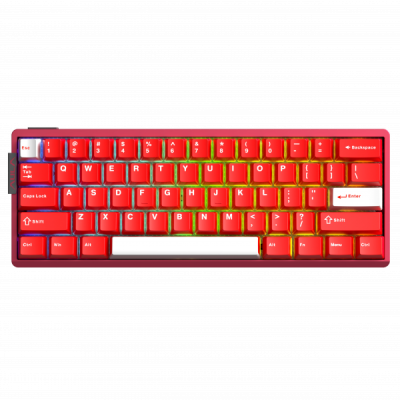 Aula Ag60 Pro Red Case Red + White Dual Tone Keycaps Sw Aether Teclado