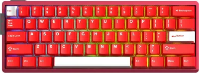 Aula Ag60 Pro Red Case Red + White Dual Tone Keycaps Sw Aether Teclado
