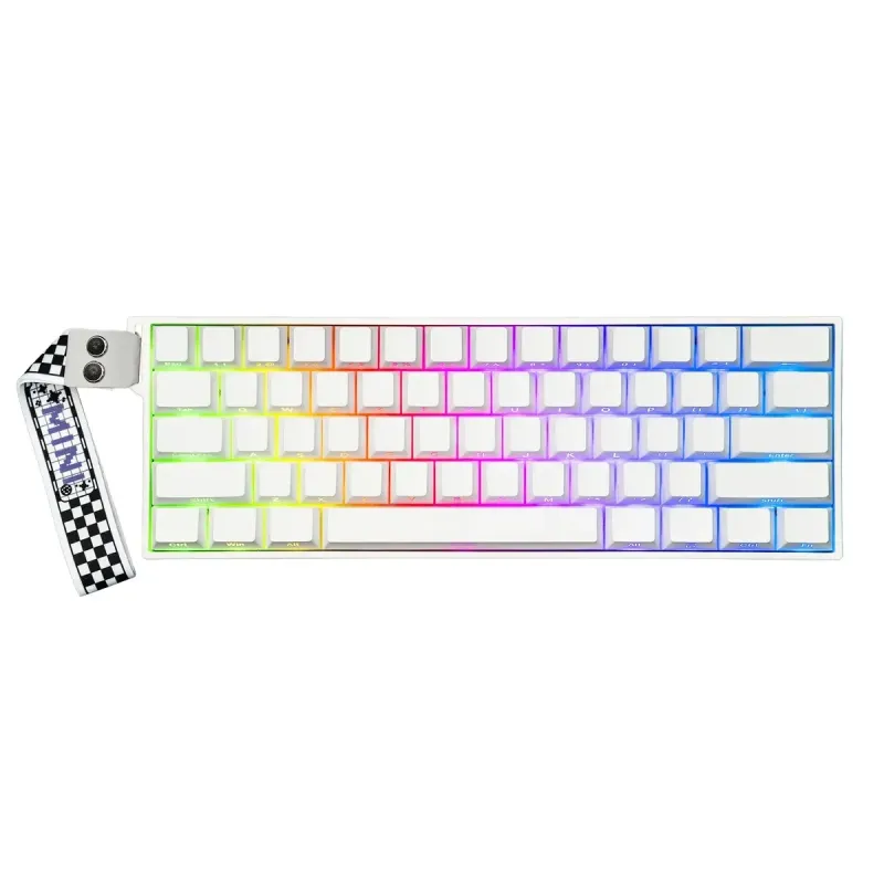 Aula Hero 68 He White Sideprint Sw Meteor Teclado Mecanico Magnetico 65% Ingles Usb 8Khz 0.01Mm
