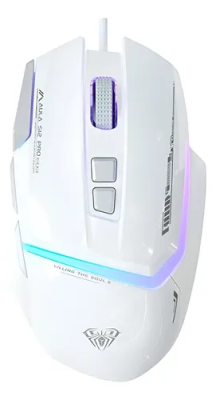 Aula S12 Pro Wired Blanco Mouse Usb Rgb 12800 Dpi 7D