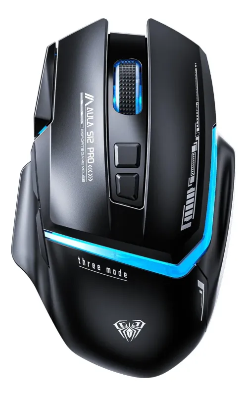 Aula S12 Pro Wired Negro Mouse Usb Rgb 12800 Dpi 7D