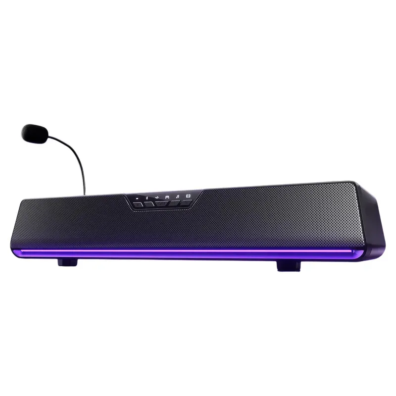 Aula Gs6 Pro Negro Parlante Barra De Sonido Usb Bluetooth Rgb