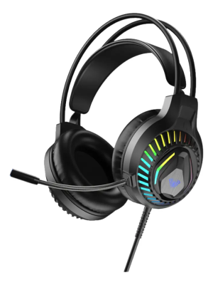 Aula S605 Auricular Cableado 3.5Mm + Usb Rgb Negro Vincha Autoajustable