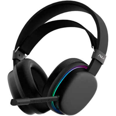 Aula G7 Black Auricular Inalambrico Usb Bluetooth Cableado Negro Rgb